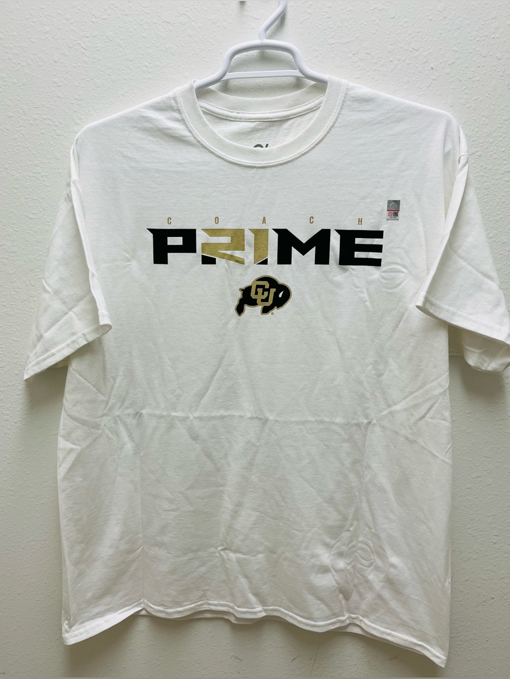 Blue 84 Colorado Buffaloes Coach Prime White Shirt XL NCAA College
